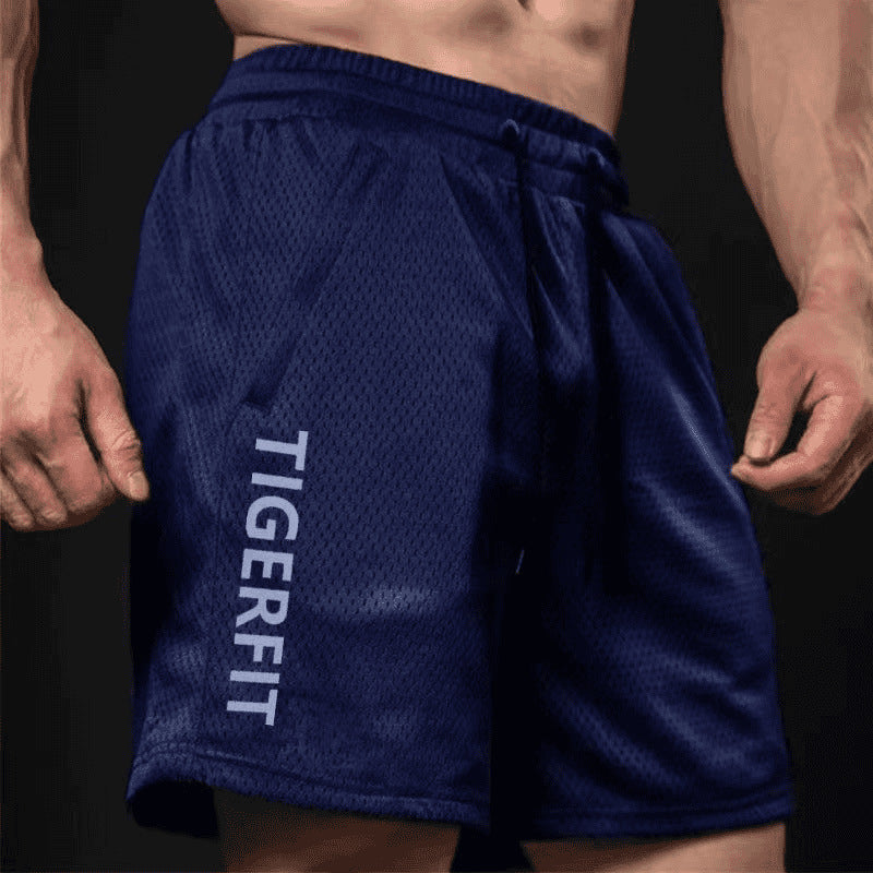 Men's summer American running casual quick-drying breathable mesh shorts vest basketball training loose cropped pants