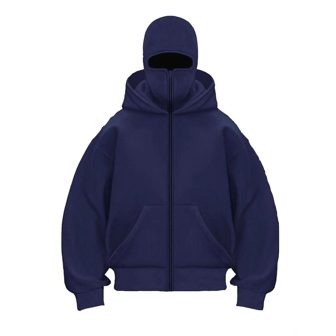 Ins European Plus Size Zipper Hoodie Men's Jacket, Double Hood, Spring Couple's Top, American Vintage Hoodie