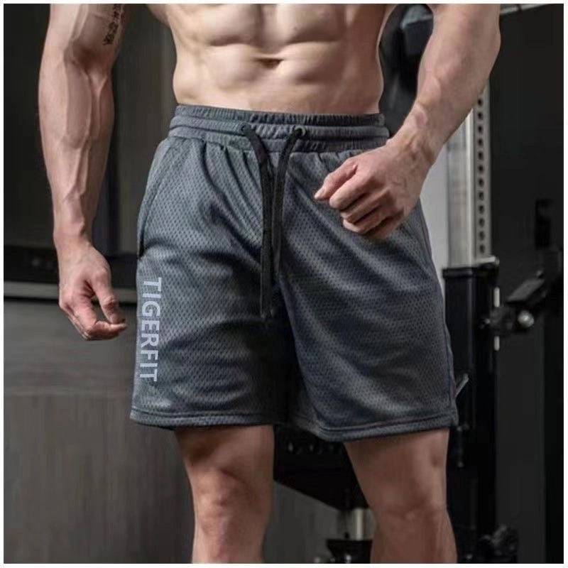 Men's summer American running casual quick-drying breathable mesh shorts vest basketball training loose cropped pants
