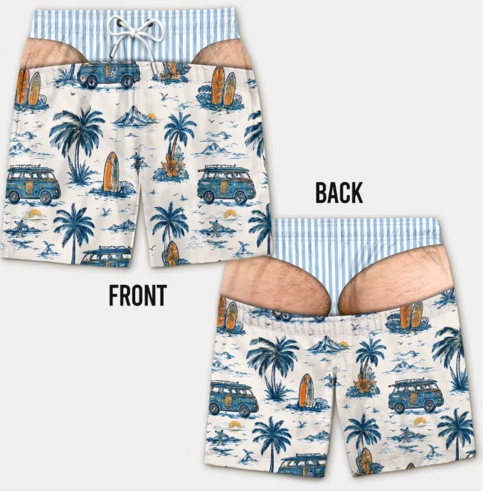 Renowears Loose beach shorts, vacation casual shorts,