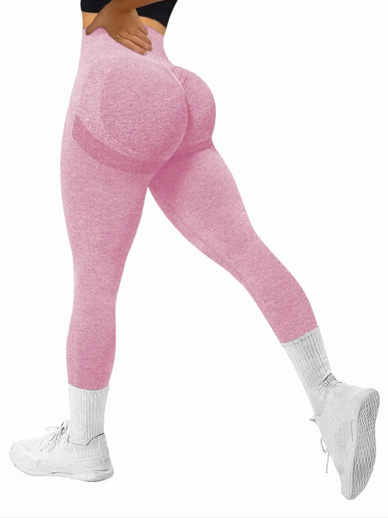 Peach buttocks gym pants women's high-waisted belly and buttocks lifting yoga pants can be worn outside for sports running training