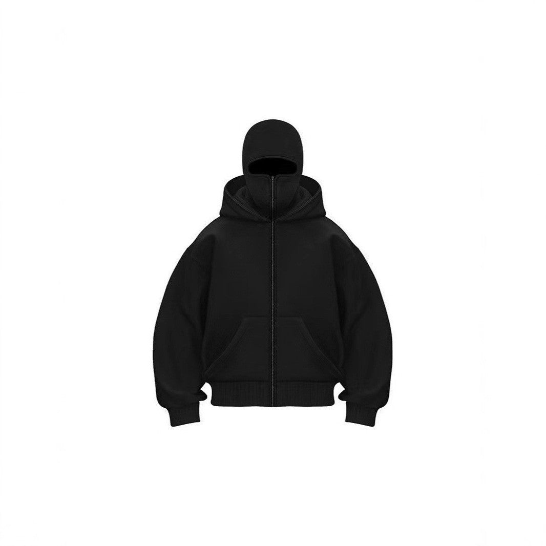 Ins European Plus Size Zipper Hoodie Men's Jacket, Double Hood, Spring Couple's Top, American Vintage Hoodie
