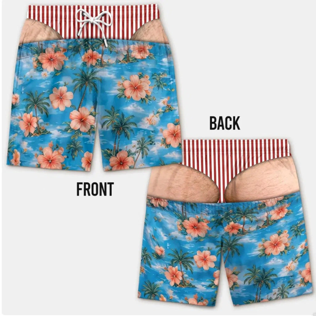 Renowears Loose beach shorts, vacation casual shorts,