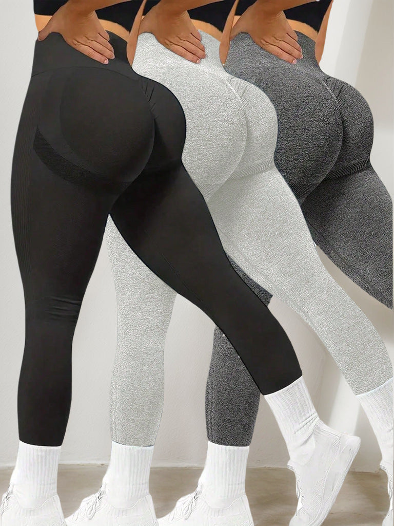 Sports and fitness trousers, running hips, high waist, slimming, stretch tight yoga pants