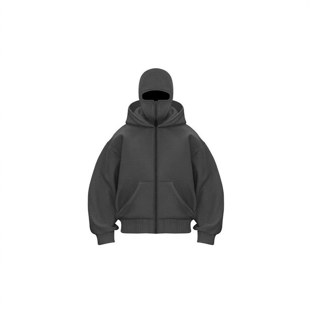 Ins European Plus Size Zipper Hoodie Men's Jacket, Double Hood, Spring Couple's Top, American Vintage Hoodie
