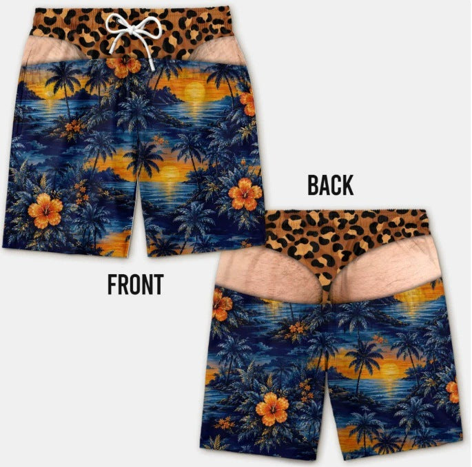 Renowears Loose beach shorts, vacation casual shorts,