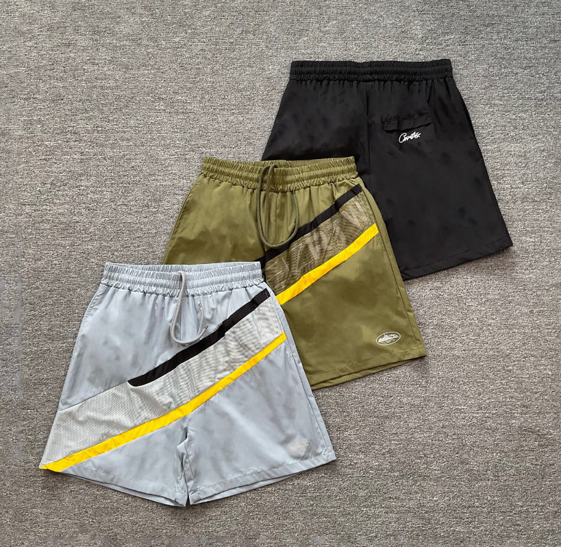 Cross-border foreign trade trendy brand RHUDE letter 3M reflective casual sports shorts for men and women American high street beach pants