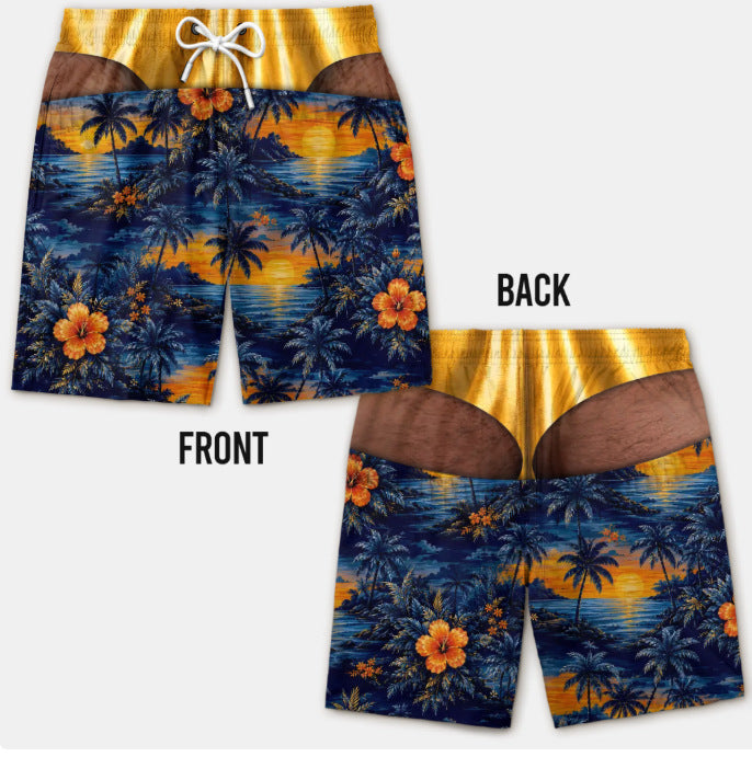 Renowears Loose beach shorts, vacation casual shorts,