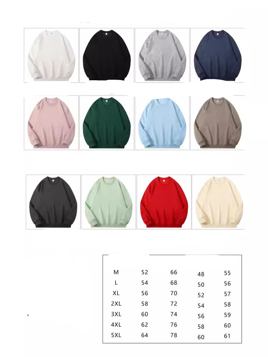 hooded sweatshirt for men and women with the same autumn and winter long sleeve composite large hoodie solid color Korean version of the trendy student jacket