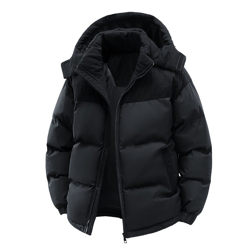 Cross-border cotton clothes male velvet 2025 winter new thickened warm and cold-proof cotton jacket jacket jacket tide can be opened
