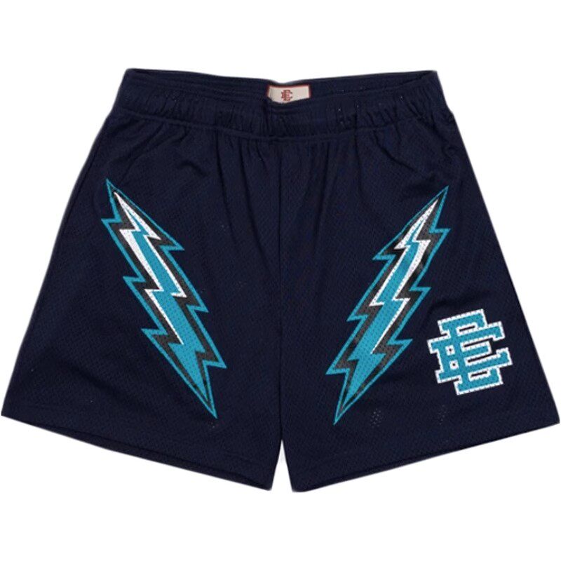 New EE American casual fitness shorts muscular men sports quarter pants mesh breathable style European and American stars with the same style