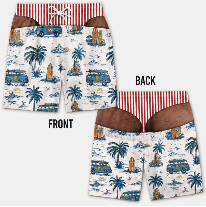 Renowears Loose beach shorts, vacation casual shorts,