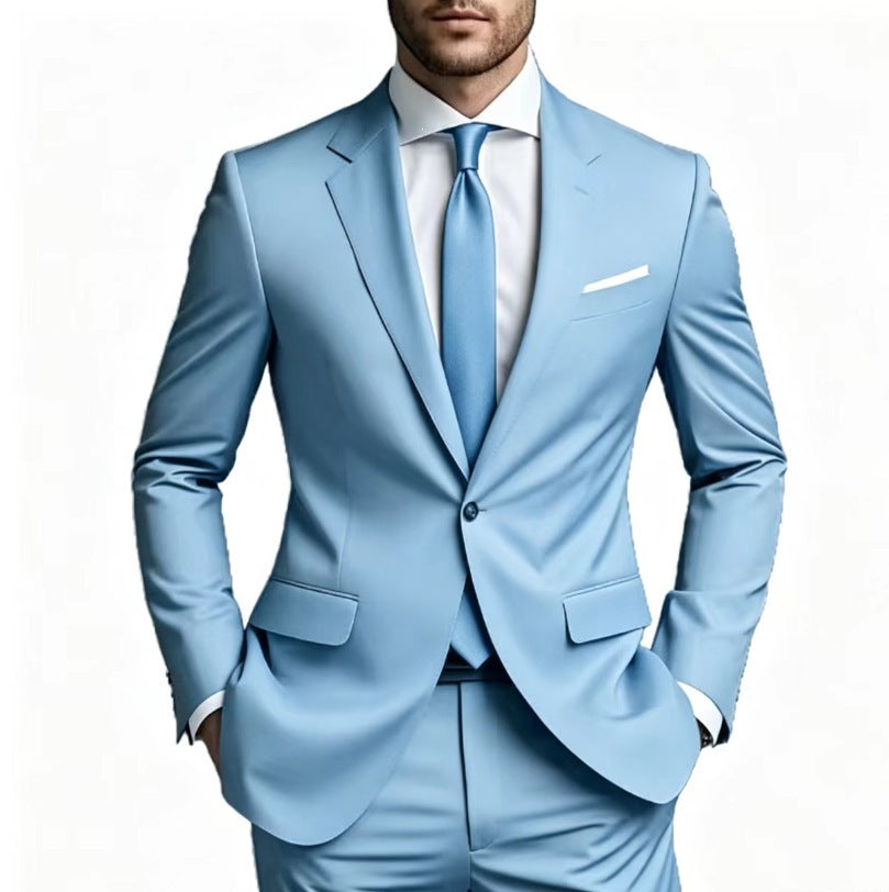 Cross-border spot men's suit suit suit European and American casual suit trousers two-piece wedding dinner blazer