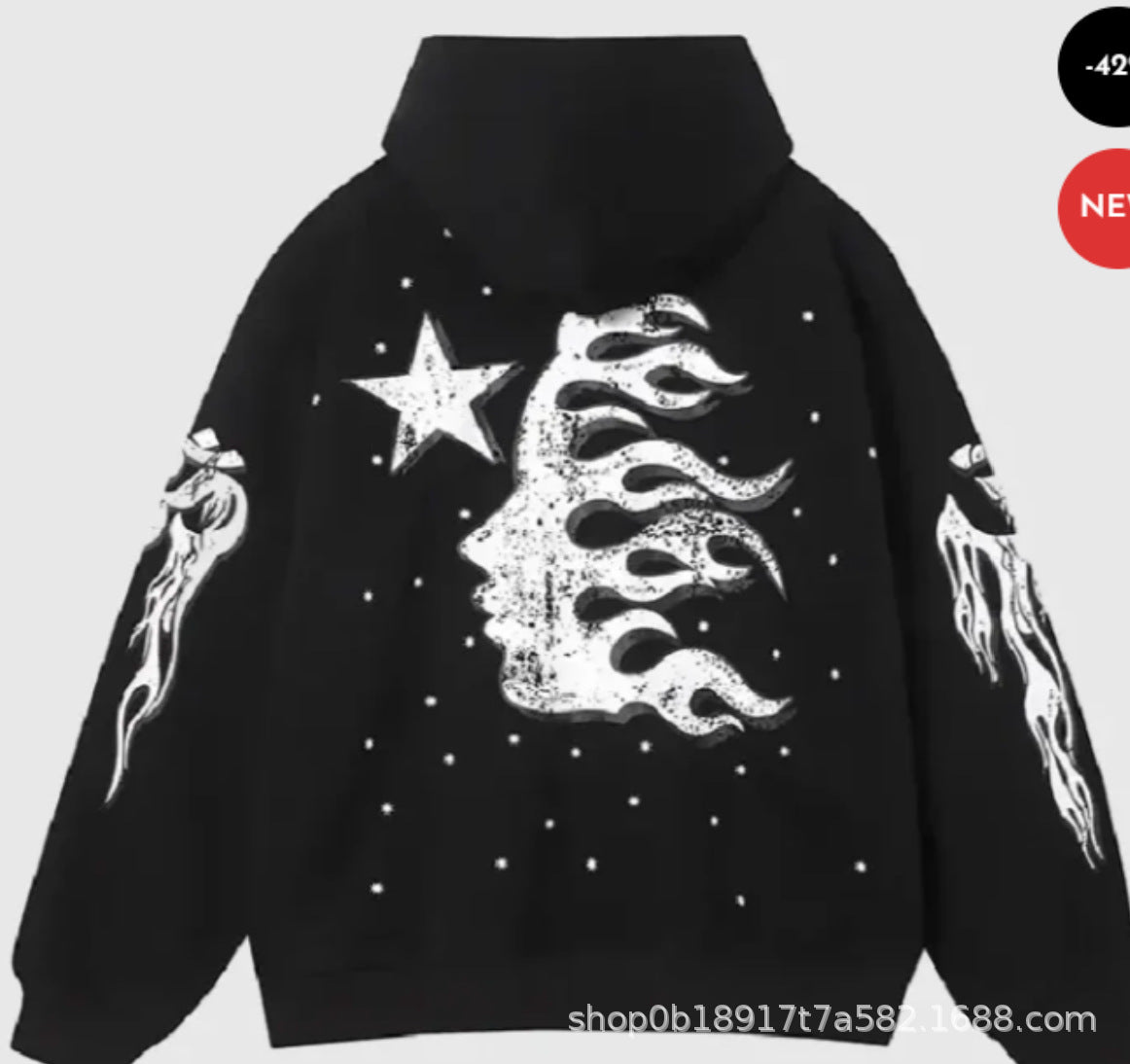 All designs are hot press printing - 360g combed cotton double-layer hood pocket sweatshirt - 2