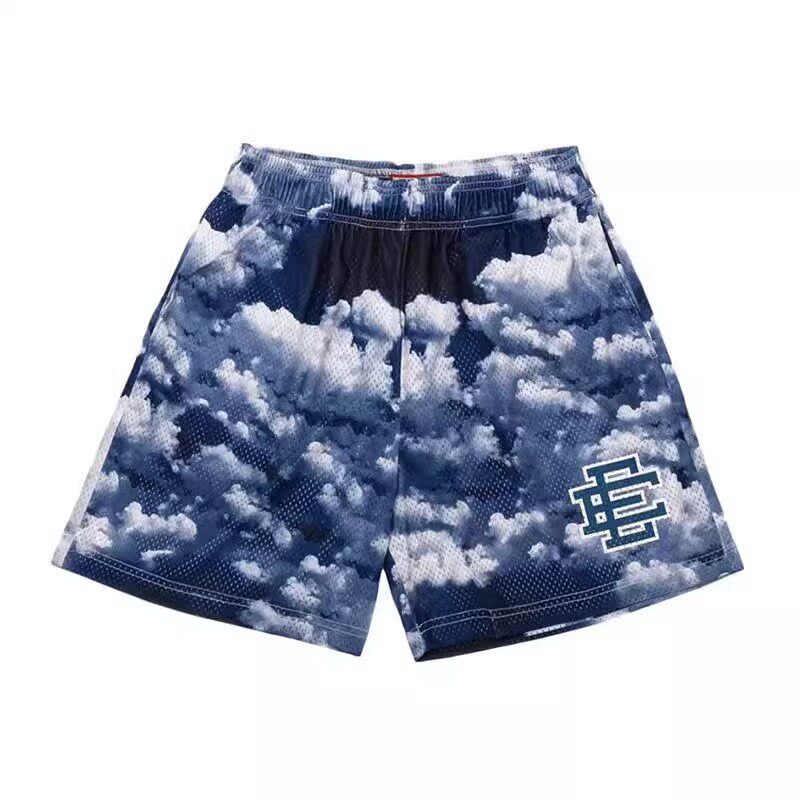 New EE American casual fitness shorts muscular men sports quarter pants mesh breathable style European and American stars with the same style