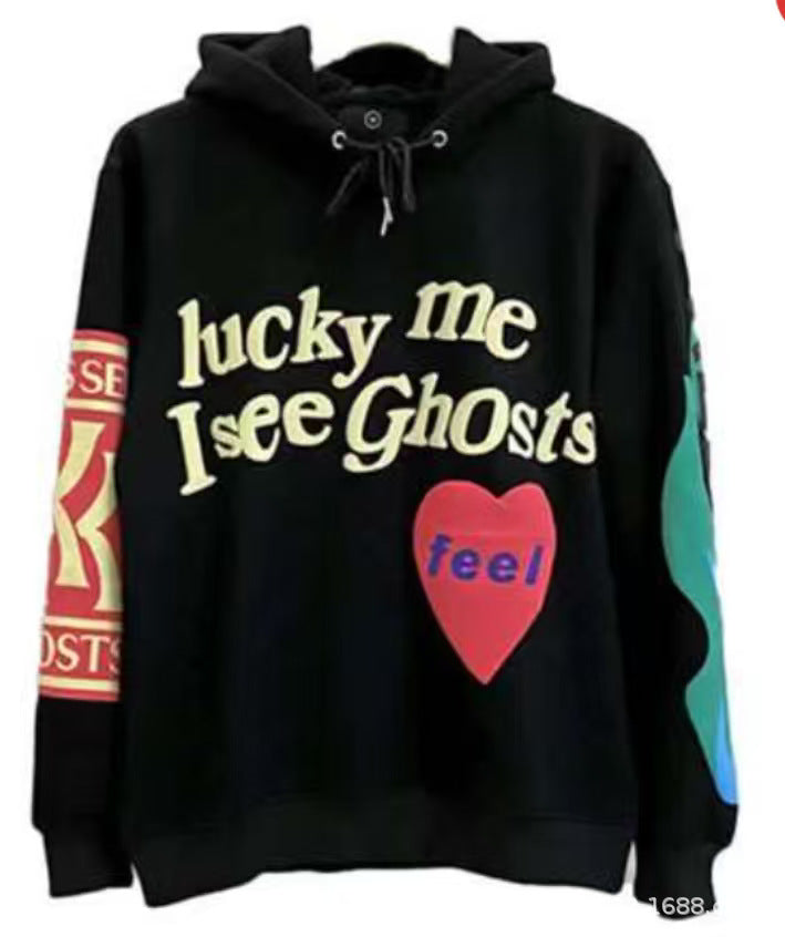 All designs are hot press printing - 360g combed cotton double-layer hood pocket sweatshirt - 2