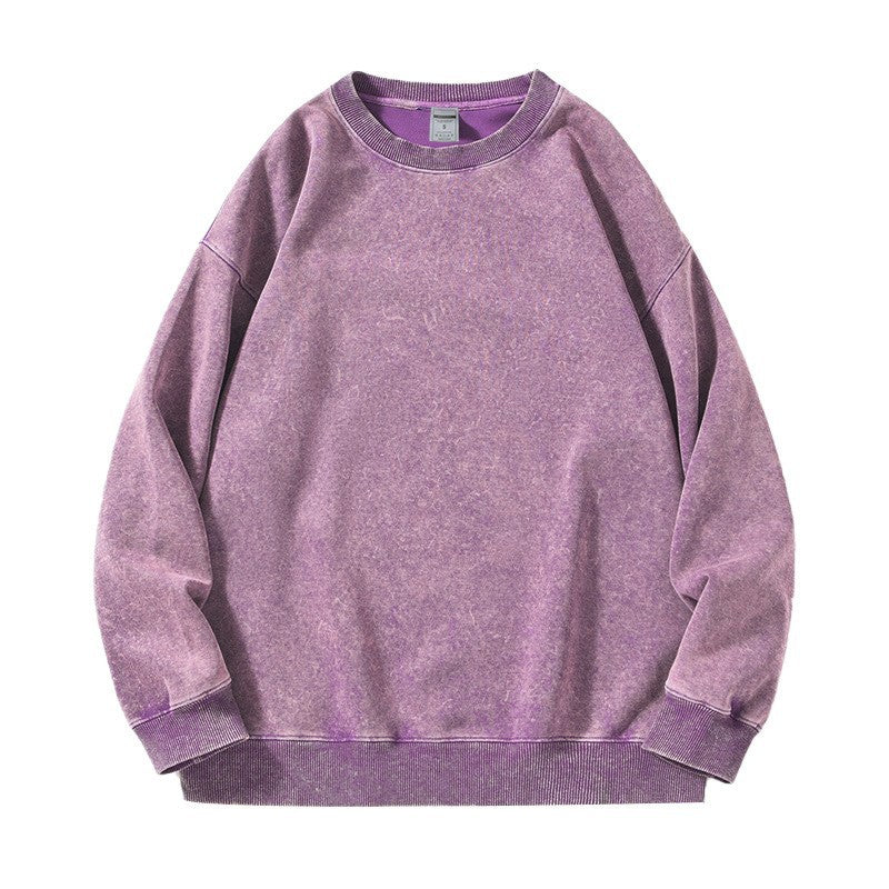 360g Ccotton distressed washed hoodie dropped shoulder loose fit sweatshirt