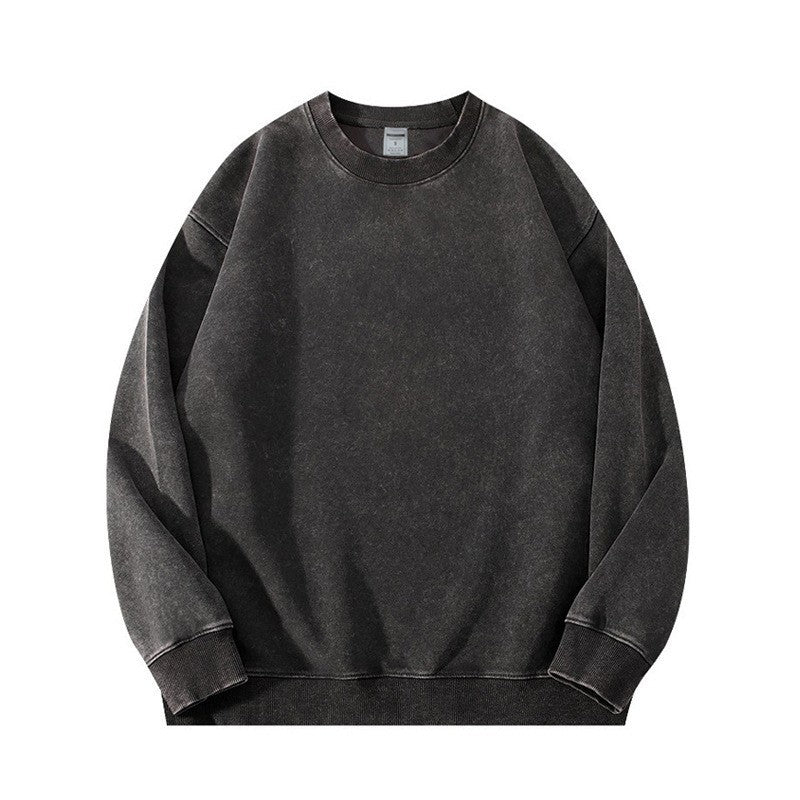 360g Ccotton distressed washed hoodie dropped shoulder loose fit sweatshirt