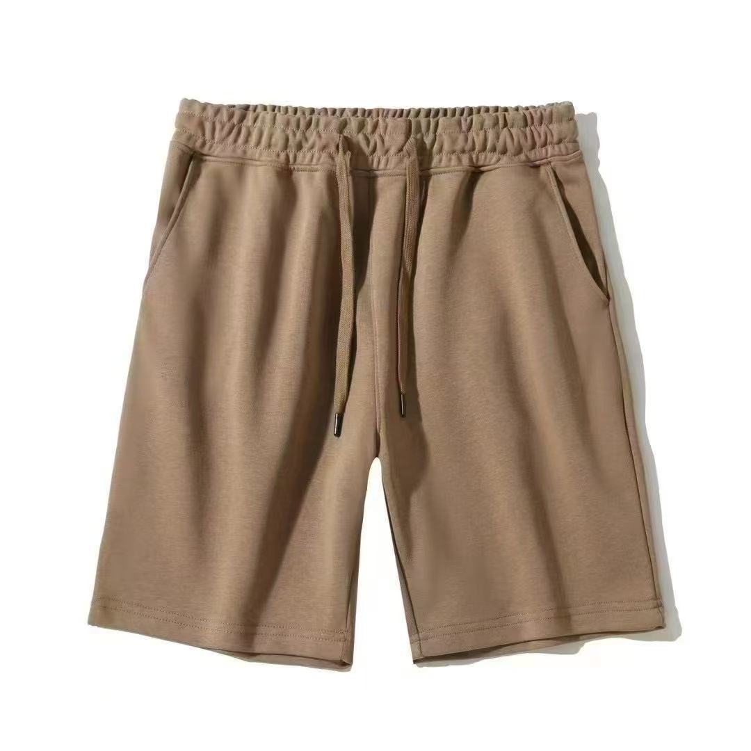 300G heavy casual shorts, boys wear solid color sweatpants and loose beach cropped pants in summer