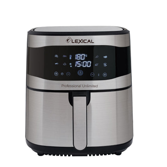 Cross-border large-capacity 8L multi-function touch-type smokeless and less oil stainless steel electric fryer household air fryer wholesale