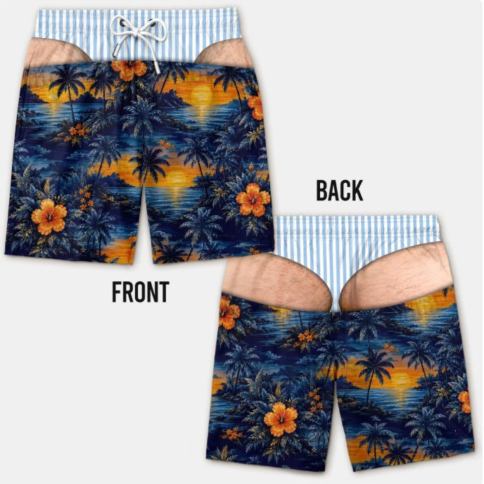 Renowears Loose beach shorts, vacation casual shorts,