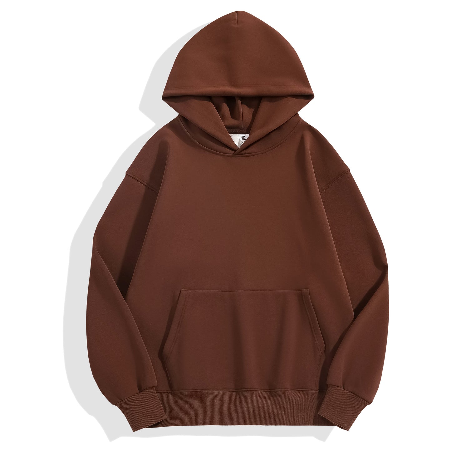 Australian cotton velvet thickened hooded sweatshirt men's dropped shoulders pullover tight fleece hoodie women's fashion brand
