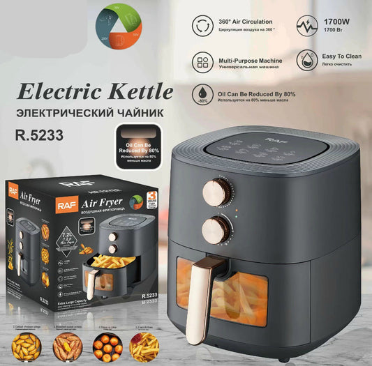 RAF European-style air fryer household large-capacity multi-function smart French fries visual air fryer 7.2L