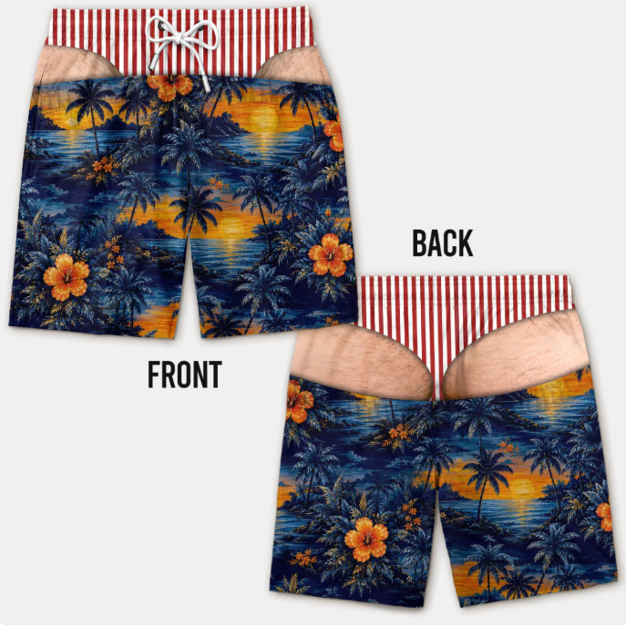 Renowears Loose beach shorts, vacation casual shorts,