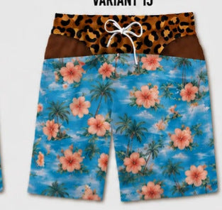 Renowears Loose beach shorts, vacation casual shorts,