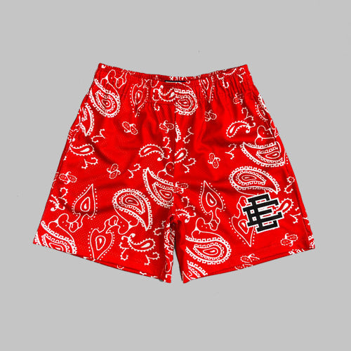 New American Shorts, Casual Shorts, Fitness Men's Muscle Sports, Cropped Pants, Tide Beach Pants, Mesh Breathable Shorts