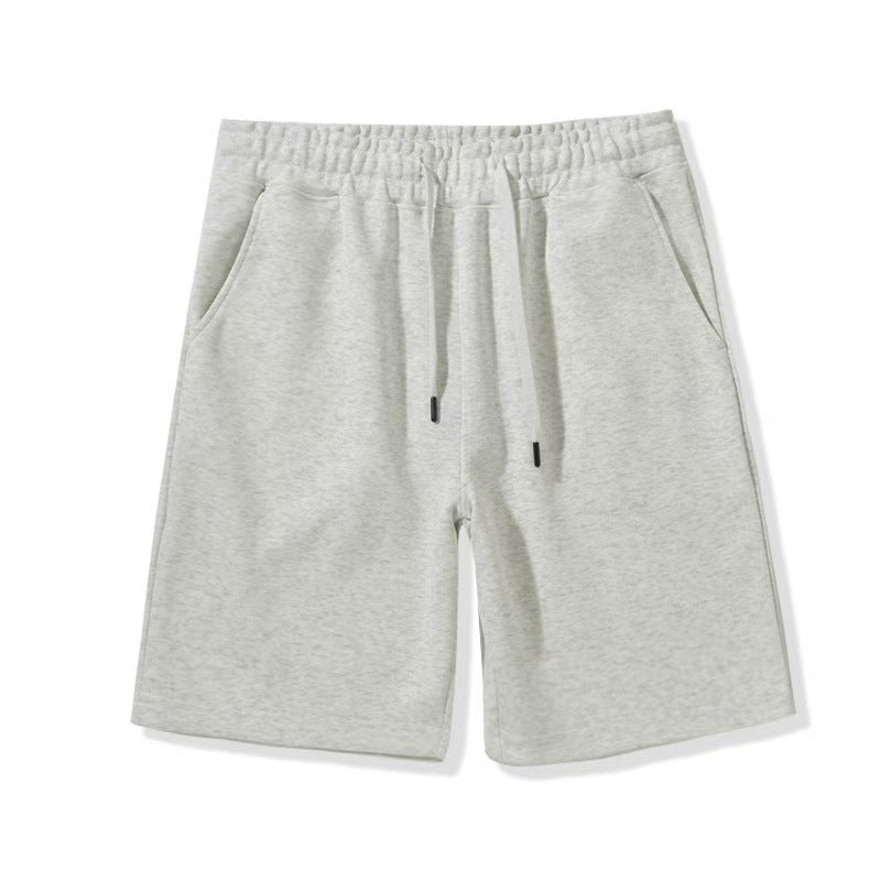 2025 Summer New Men's Loose Five-Point Pants, Drawstring Casual Shorts, Breathable Solid Color Sporty Trendy Style