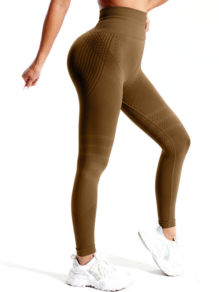 European and American hot sale seamless hip lift gym pants abdominal tightening high waist peach buttocks yoga pants wholesale