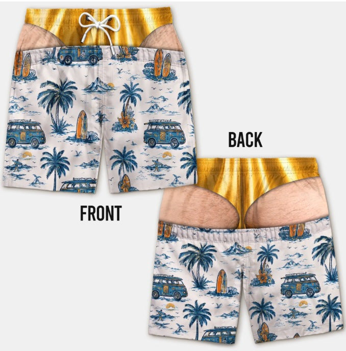 Renowears Loose beach shorts, vacation casual shorts,