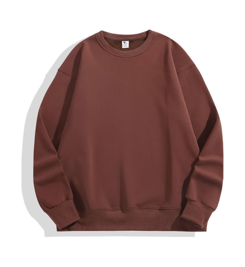 Australian cotton velvet thickened hooded sweatshirt men's dropped shoulders pullover tight fleece hoodie women's fashion brand