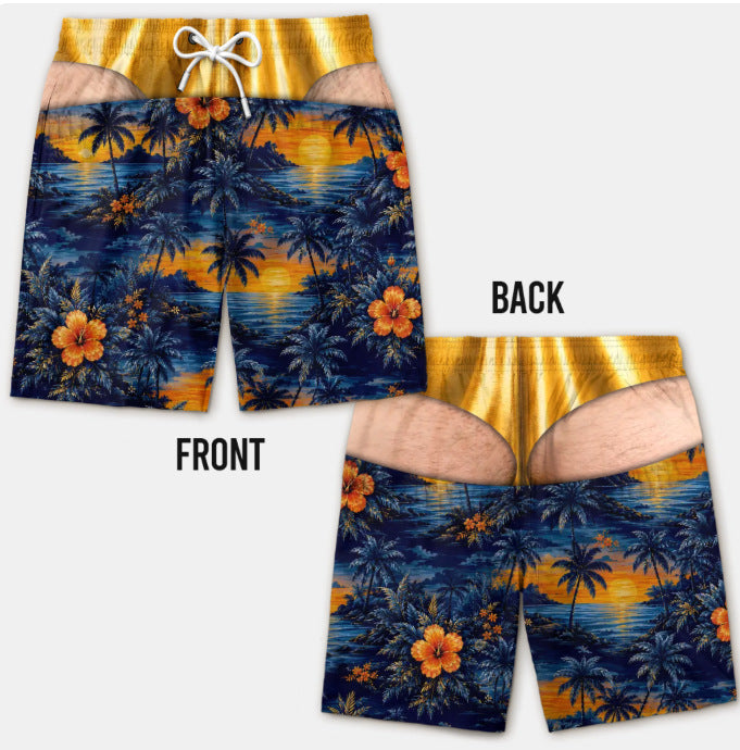 Renowears Loose beach shorts, vacation casual shorts,