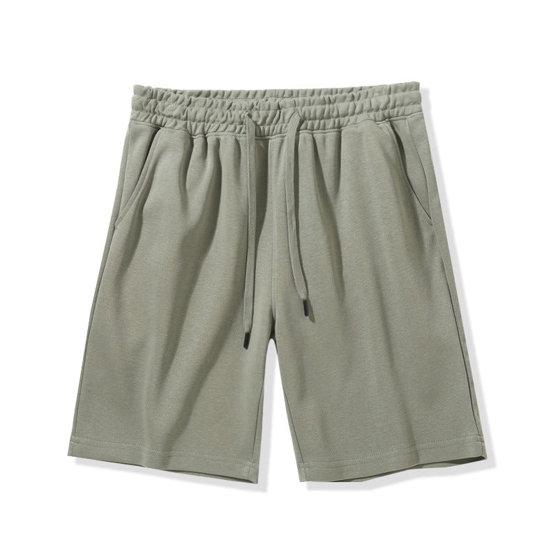 2025 Summer New Men's Loose Five-Point Pants, Drawstring Casual Shorts, Breathable Solid Color Sporty Trendy Style
