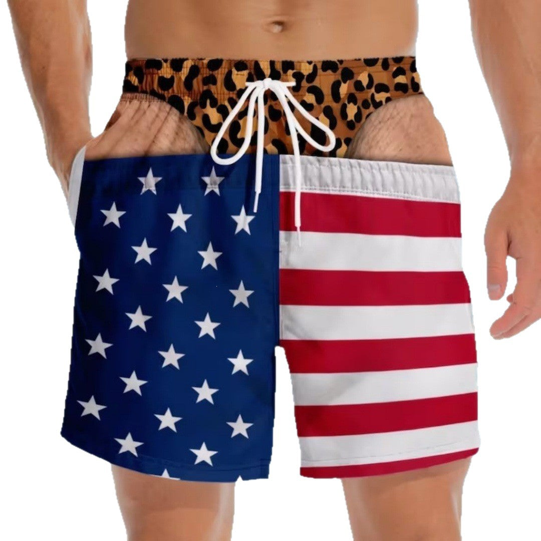 Renowears Loose beach shorts, vacation casual shorts,