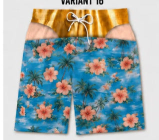Renowears Loose beach shorts, vacation casual shorts,