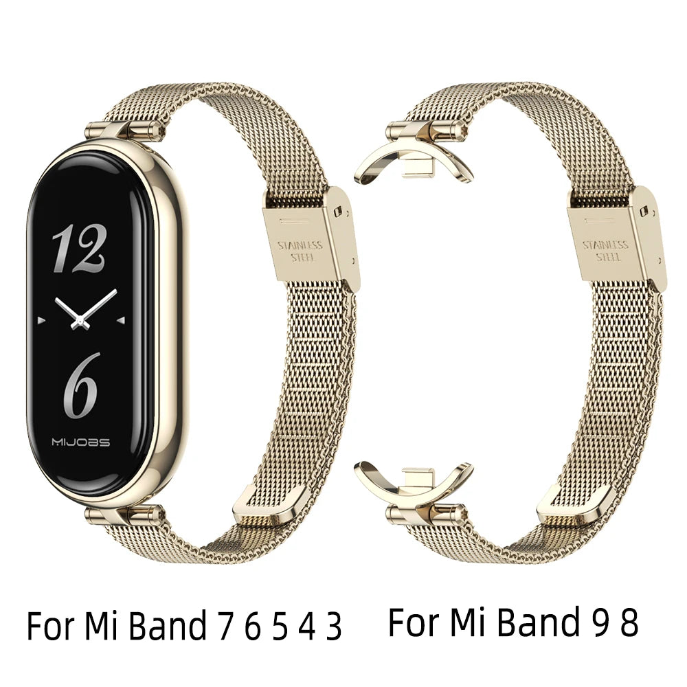 Strap Mi Band 10 9 8 7 6 5 4 3 Smart Bracelet Global Version Mi band 9 Watchband Ladies Wristband for Xiaomi Smart Band 8 Correa