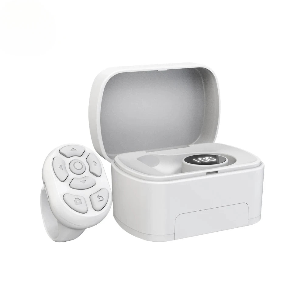 1pcs Wireless Bluetooth Ring Remote Control Fingertip Selfie Video Controller For Tik Tok Page Turner Browsing For iOS Android