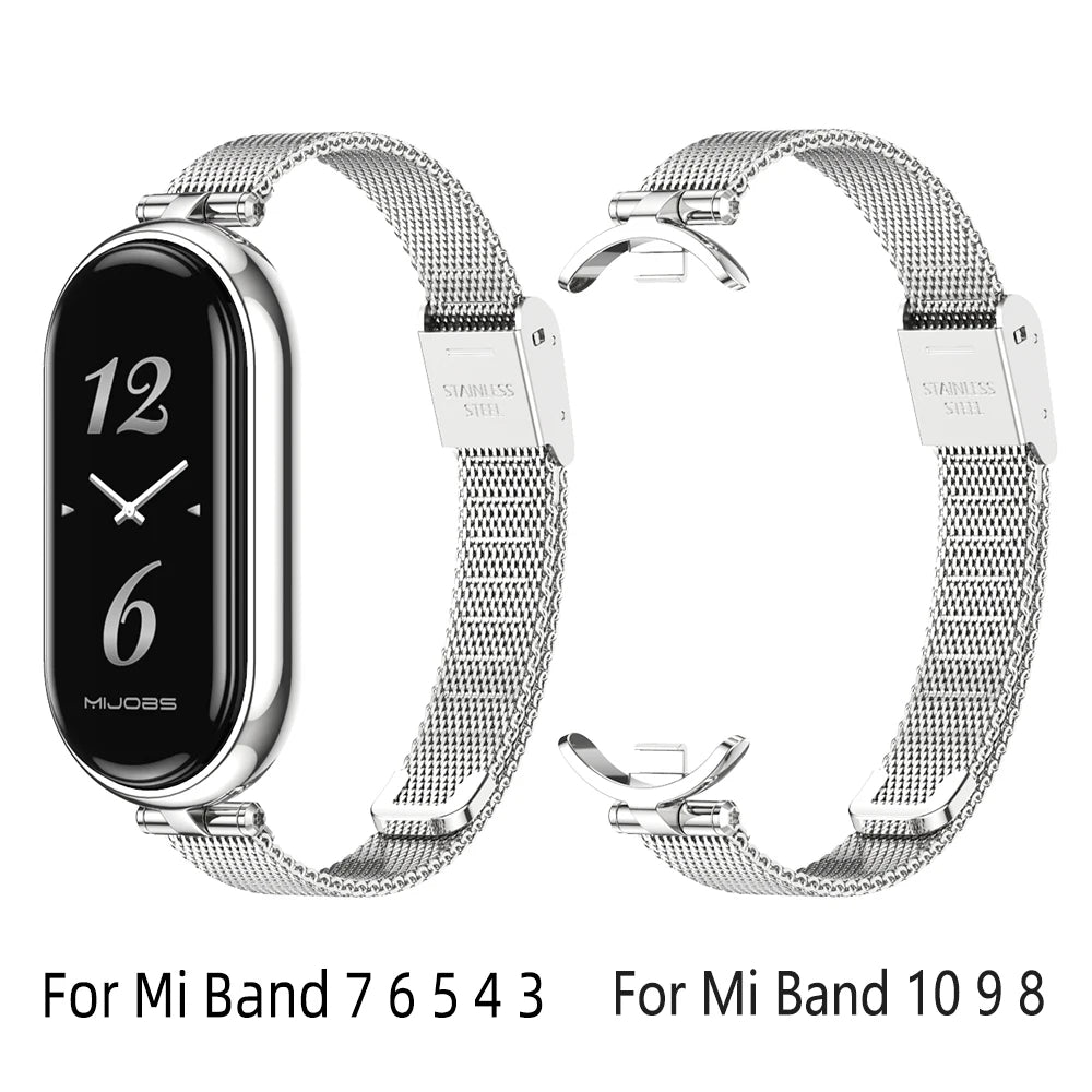Strap for Mi Band 10 9 8 7 6 5 4 3 Watchband for Xiao mi Smart Band 9 Strap for Mi Band 8 Leather Wristband For Mi Band 7 Correa