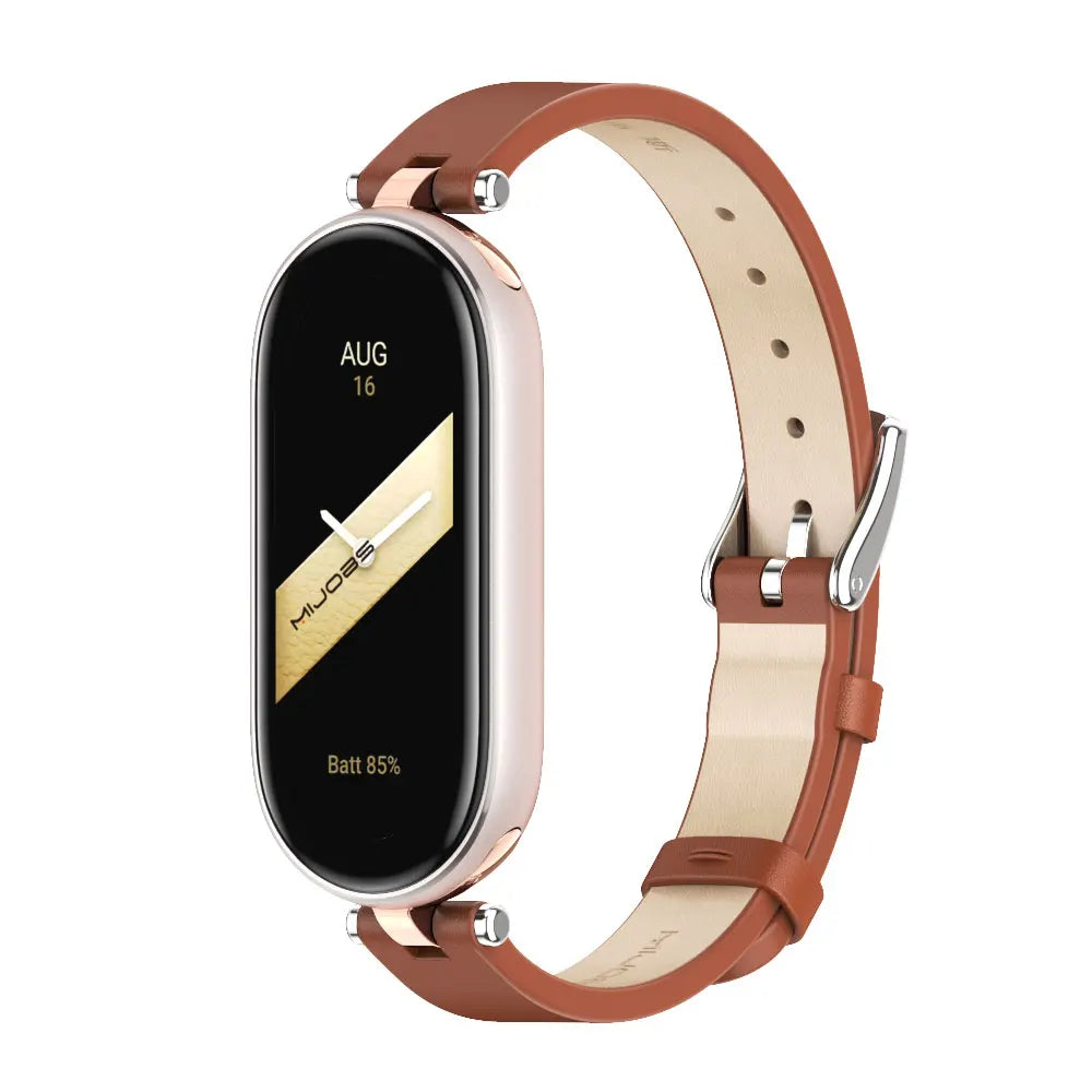 Strap for Mi Band 10 9 8 7 6 5 4 3 Watchband for Xiao mi Smart Band 9 Strap for Mi Band 8 Leather Wristband For Mi Band 7 Correa