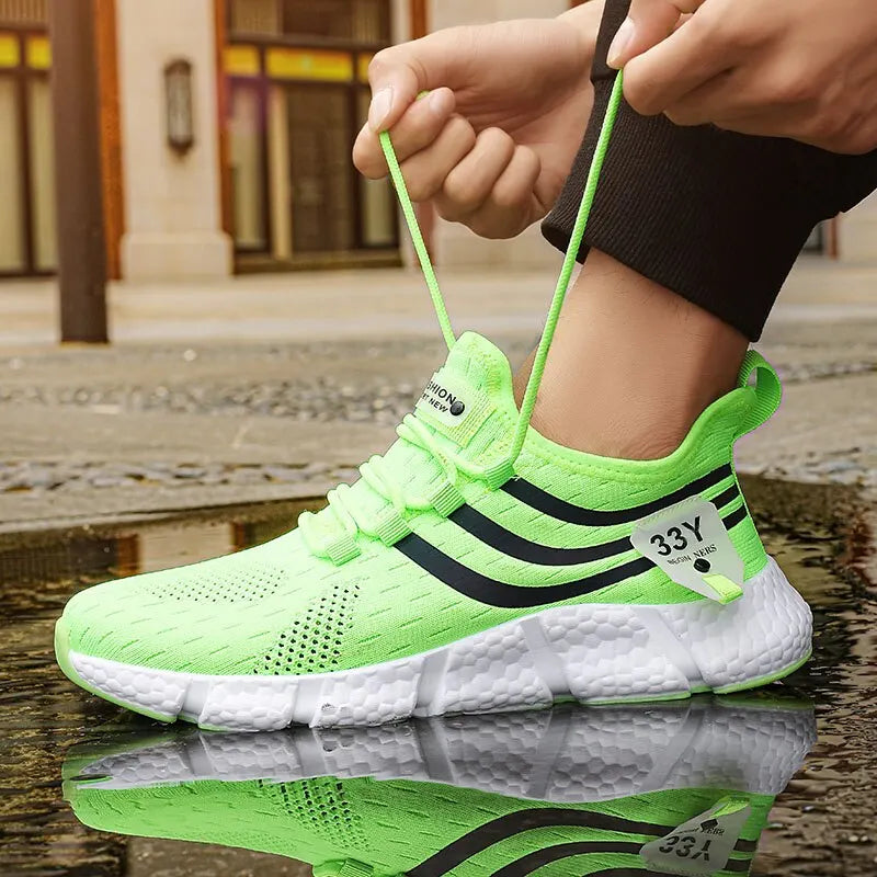Sneakers Men Casual Sport Shoes Breathable Lightweight Sneakers Outdoor Mesh Black Running Shoes Athletic Jogging Tenis Walking Shoes
