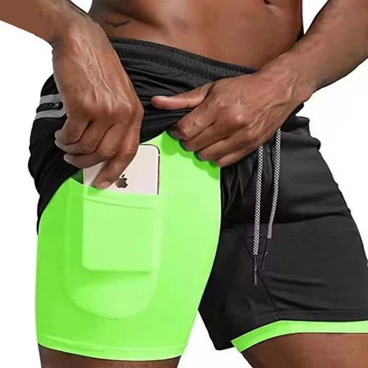 Shorts  Sportswear Double-deck Running Shorts 2 In 1 Beach Bottoms Summer Gym Fitness Training Jogging Short Pants Men