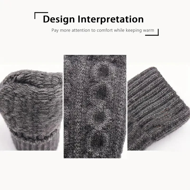 Warm Gloves Touchscreen Unisex Knit Finger Gloves Machine Washable Ideal for Travel Cycling Sports