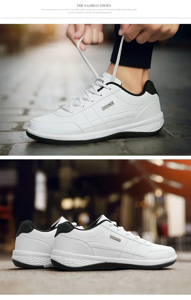 Sneakers Men Shoes Spring Autumn Waterproof Walking Sneakers Leisure Male Leather Sports Shoes Non-Slip Footwear Tennis for Men