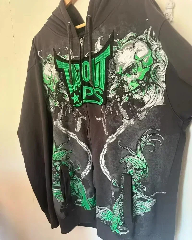 Hoodies Women American Y2K New Hip Hop Trend Zipper Hoodie Women Street Casual Loose Joker Vintage Sweatshirt Unisex Fleece Padded Warm Hoodie