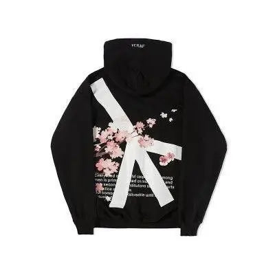 Hoodies Women Streetwear Y2K Harajuku Cute Cherry Blossom Graphic Print Oversized Hoodie Gothic Casual Pullover Sweatshirt Men Women Clothing