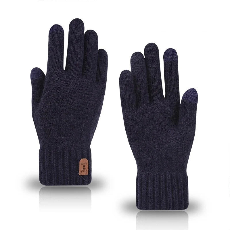 Warm Gloves Touchscreen Unisex Knit Finger Gloves Machine Washable Ideal for Travel Cycling Sports