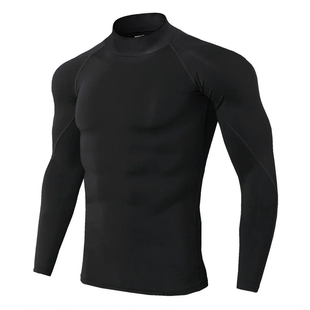 T-shirt Quick Dry Bodybuilding Running Shirt Long Sleeve Compression Top Gym T Shirt Men Fitness Tight Rashgard